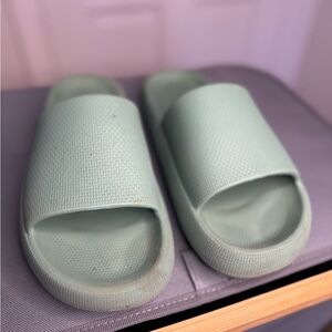Sage slide cloud sandals